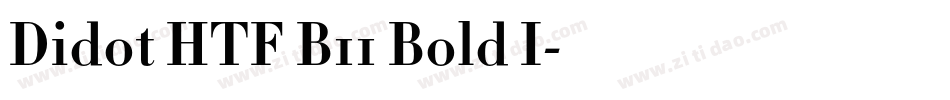 Didot HTF B11 Bold I字体转换